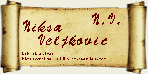Nikša Veljković vizit kartica